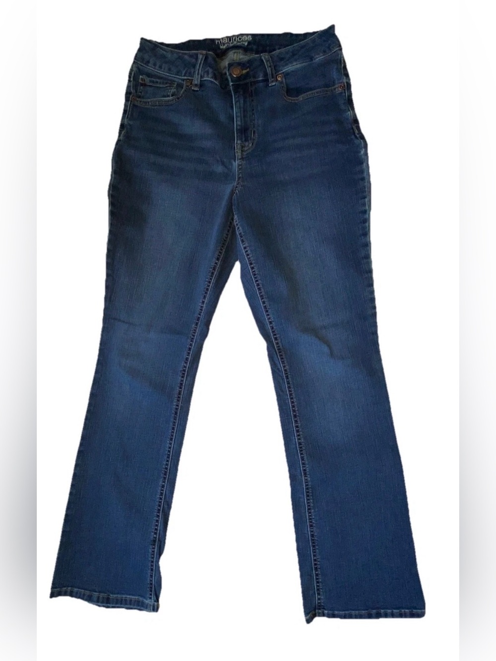 GOOD Womens Size 10 Maurices Mid Rise Curvy Medium Wash Denim Jeans